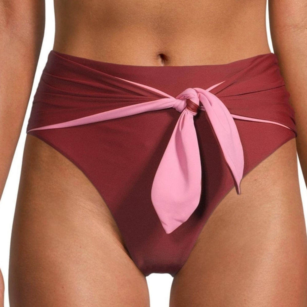 NWT Veronica Beard Azoia Bikini Bottom in Deep Brick